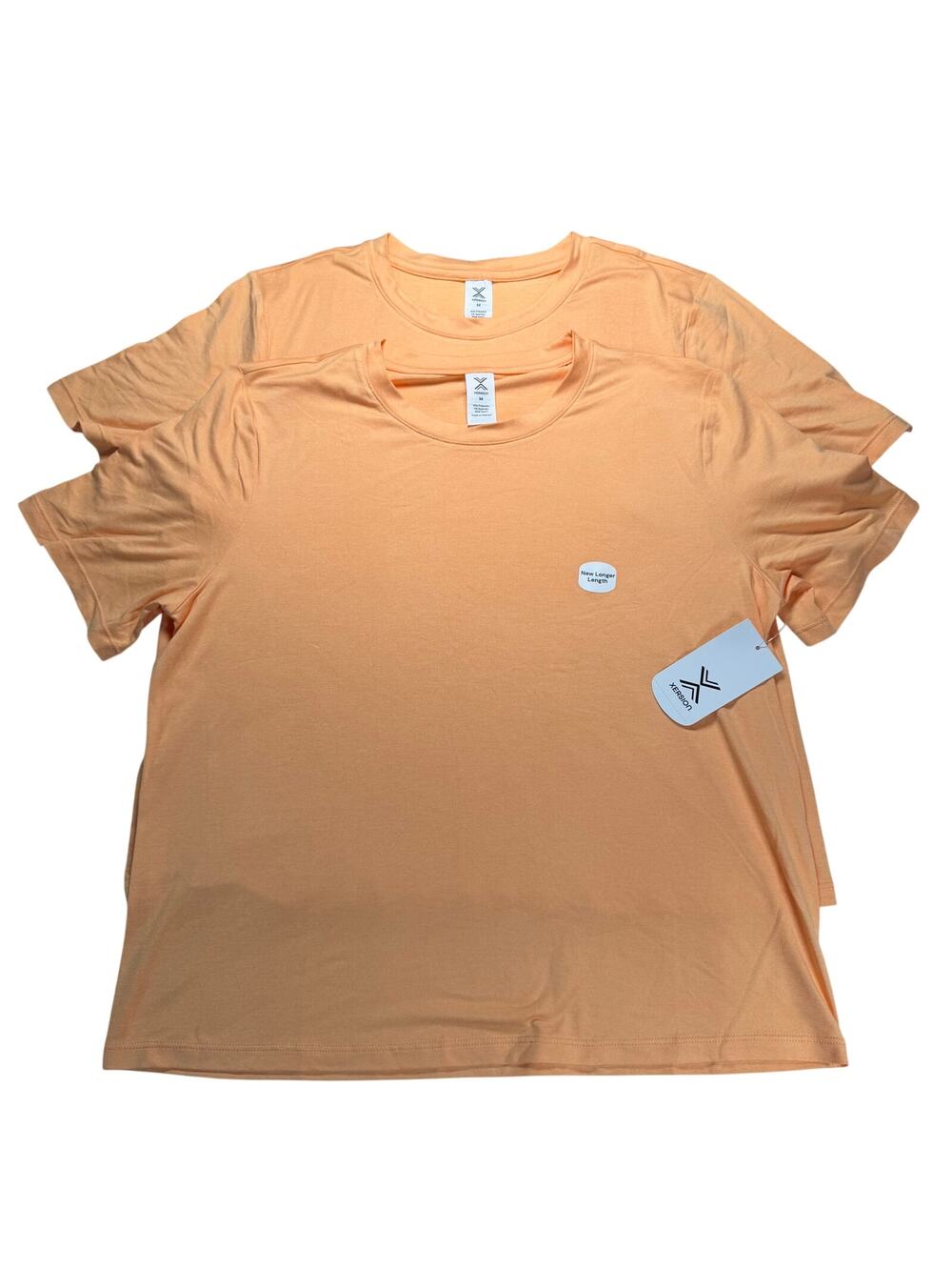 Xersion Shirt Women's Medium Lot of 2 Quick Dry Peach Passion Activewear NWT